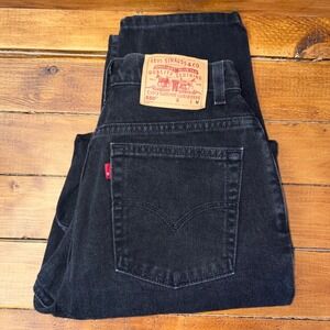 Vtg Levi's 550 Relaxed Fit Tapered Leg Mom Jeans Women 12 (30x31) Black USA Made